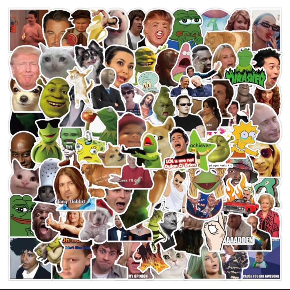 50 piece Meme stickers
